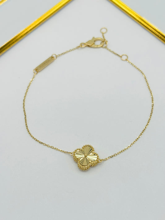 18K Gold Clover Bracelet