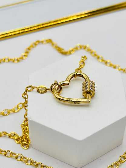 18K Gold Heart Necklace