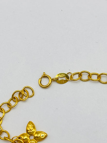 18K Gold Flower Bracelet