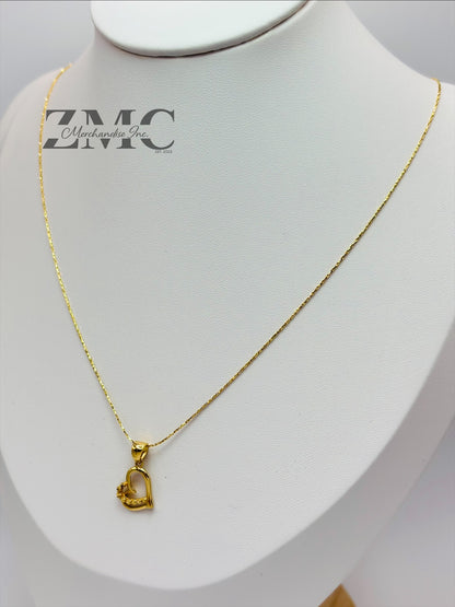 18K Gold Heart Necklace