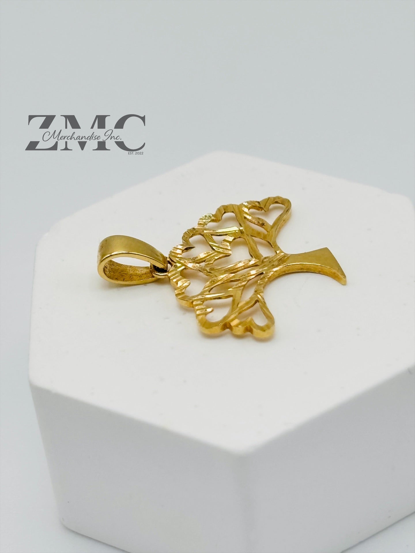 18K Gold Tree Pendant