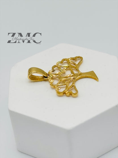 18K Gold Tree Pendant