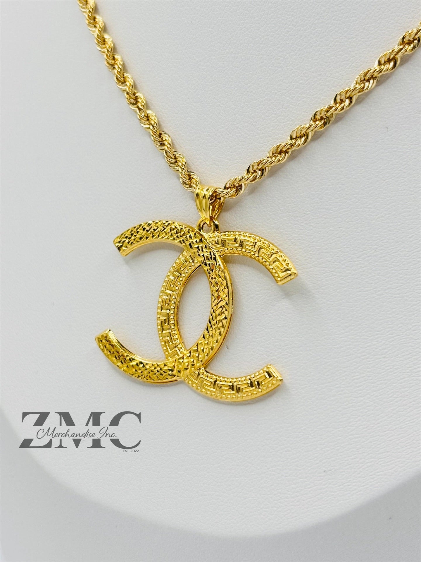 18K Gold C Rope Necklace