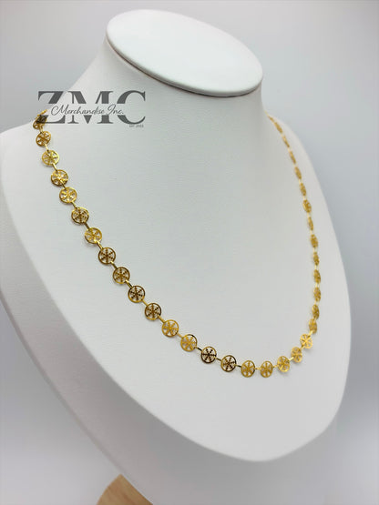 18K Gold Snow Flakes Necklace
