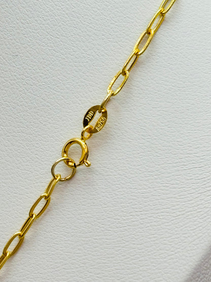 18K Gold Small Link Necklace