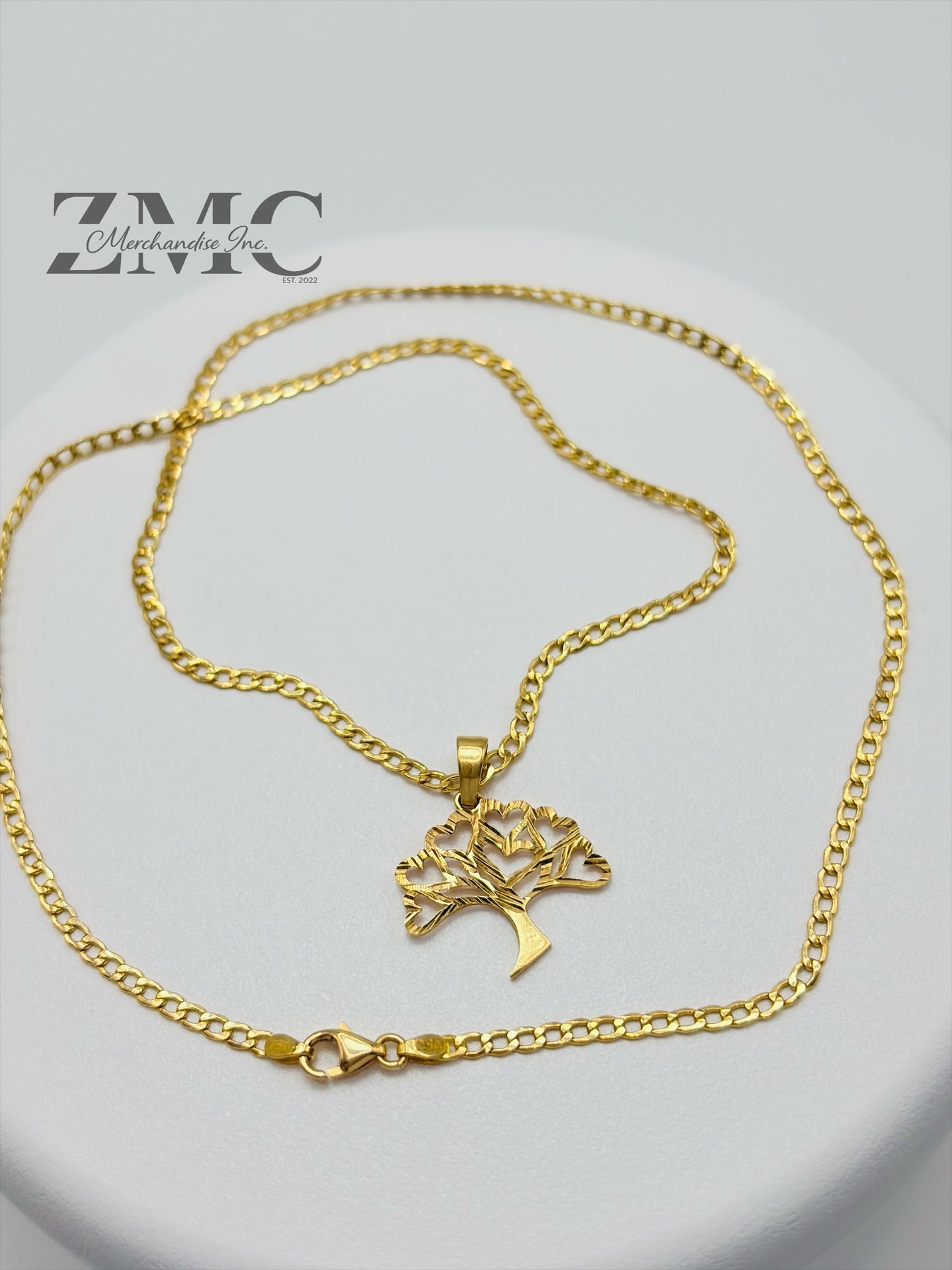 18K Gold Tree Necklace