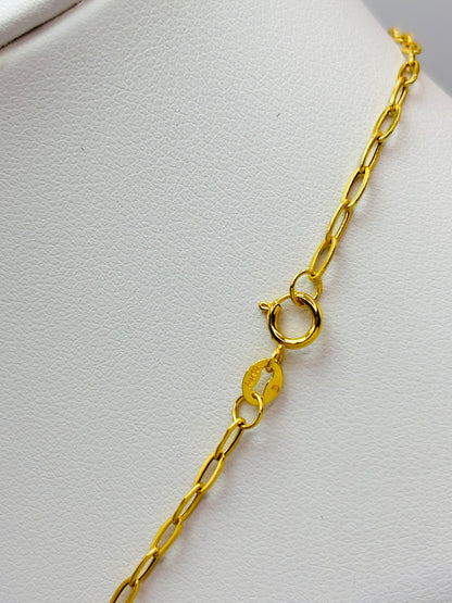18K Gold Heart Natural Diamond Necklace
