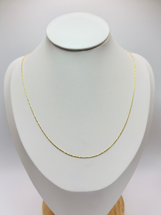 18K Gold Plain Chain