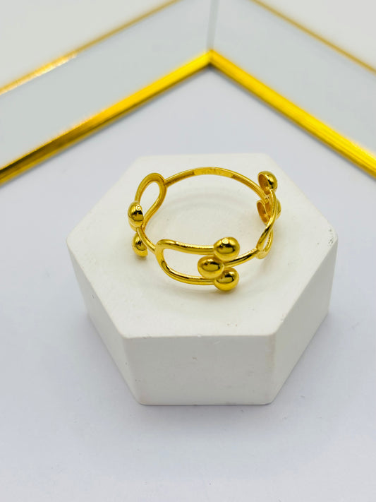 18K Gold Hardware Ring