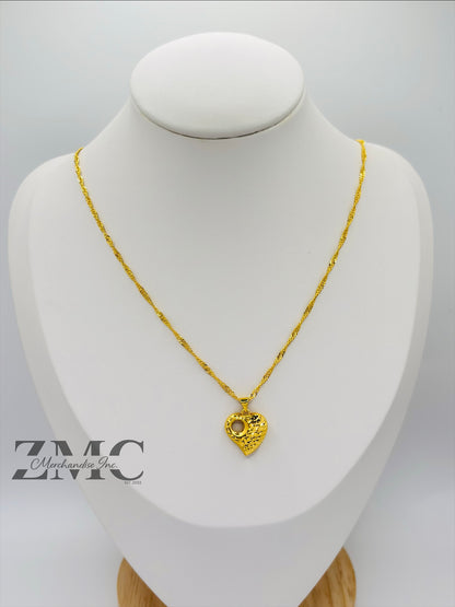 18K Gold Heart Necklace