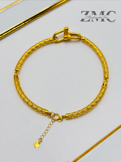 18K Gold Hardware Bangle Bracelet