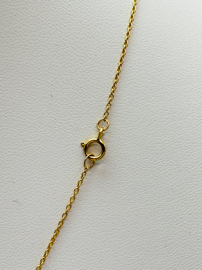 18K Gold Necklace with Heart Pendant (Chocker Adult/Kids)