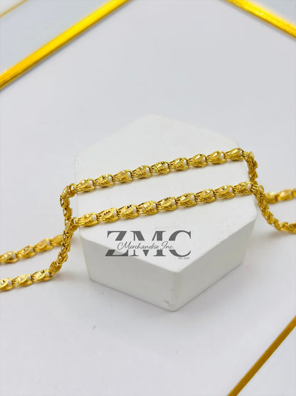 K18 Japan Gold Slim Damascus Chain