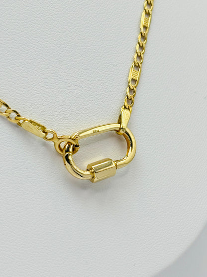 18K Gold Necklace Carabiner Necklace
