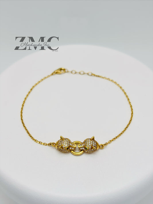 18K Gold Panther Bracelet