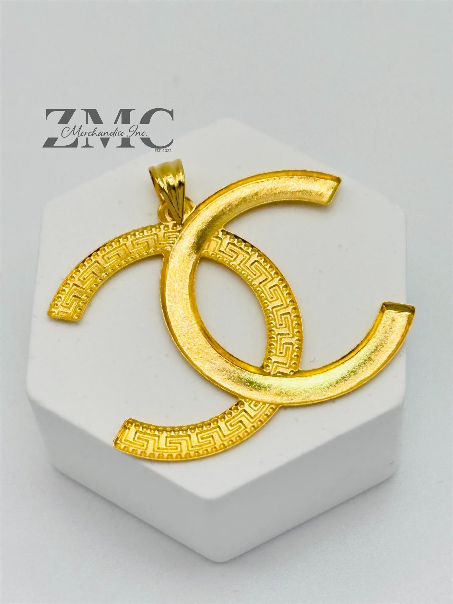 18K Gold Big C Pendant