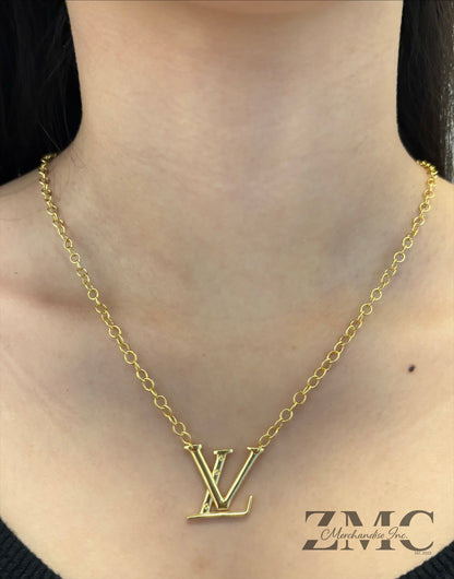 18K Gold L Attached Necklace