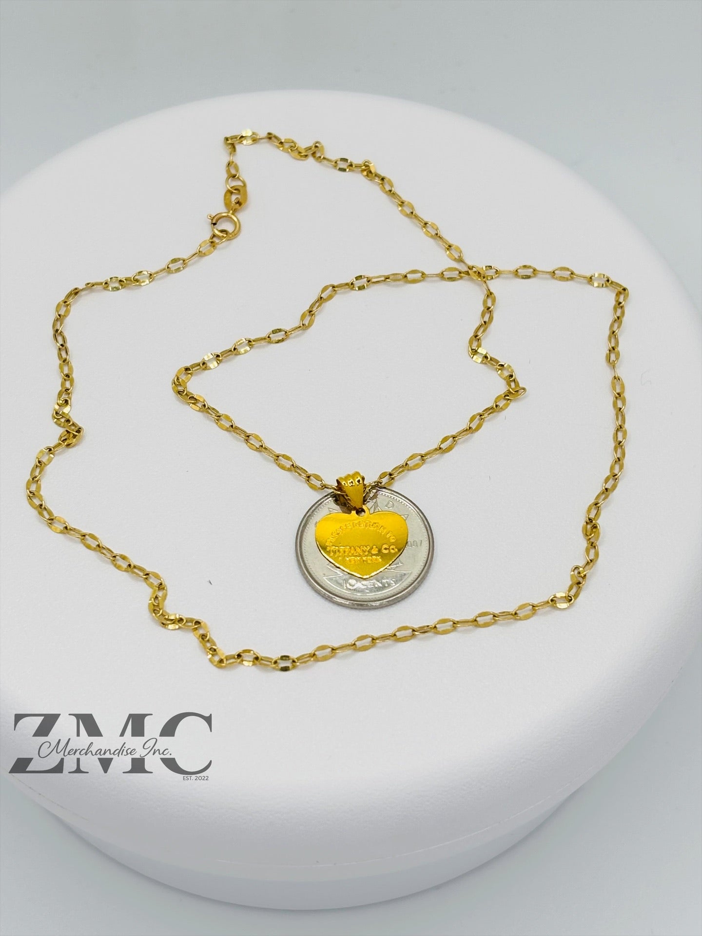 18K Gold Heart Dancing Necklace