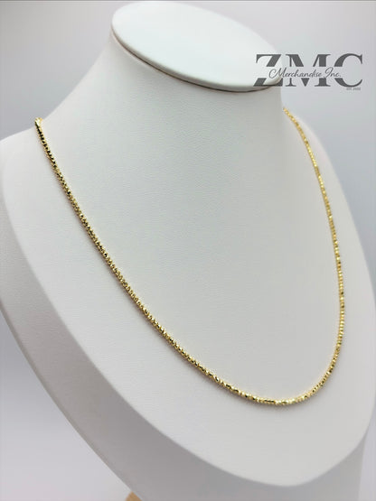 18K Gold Mirror Ball Slider Chain