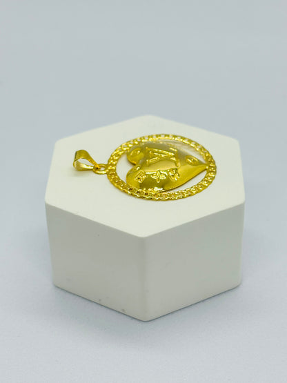 18K Gold Heart Pendant