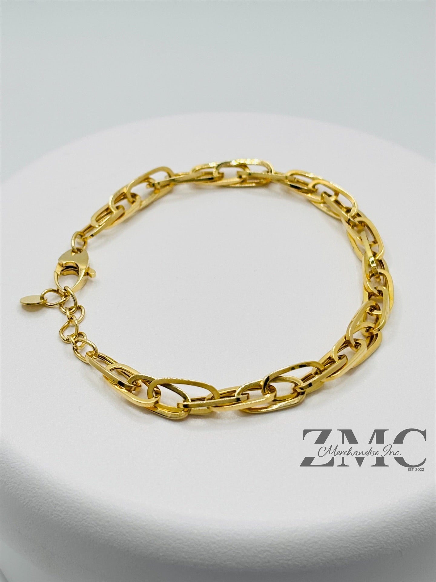 18K Gold Multi Paperclip Bracelet