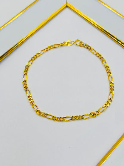 18K Gold Figaro Bracelet
