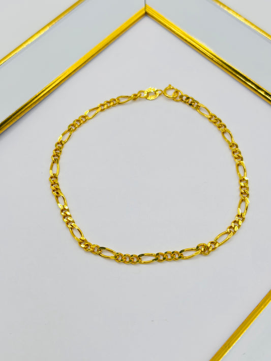 18K Gold Figaro Bracelet