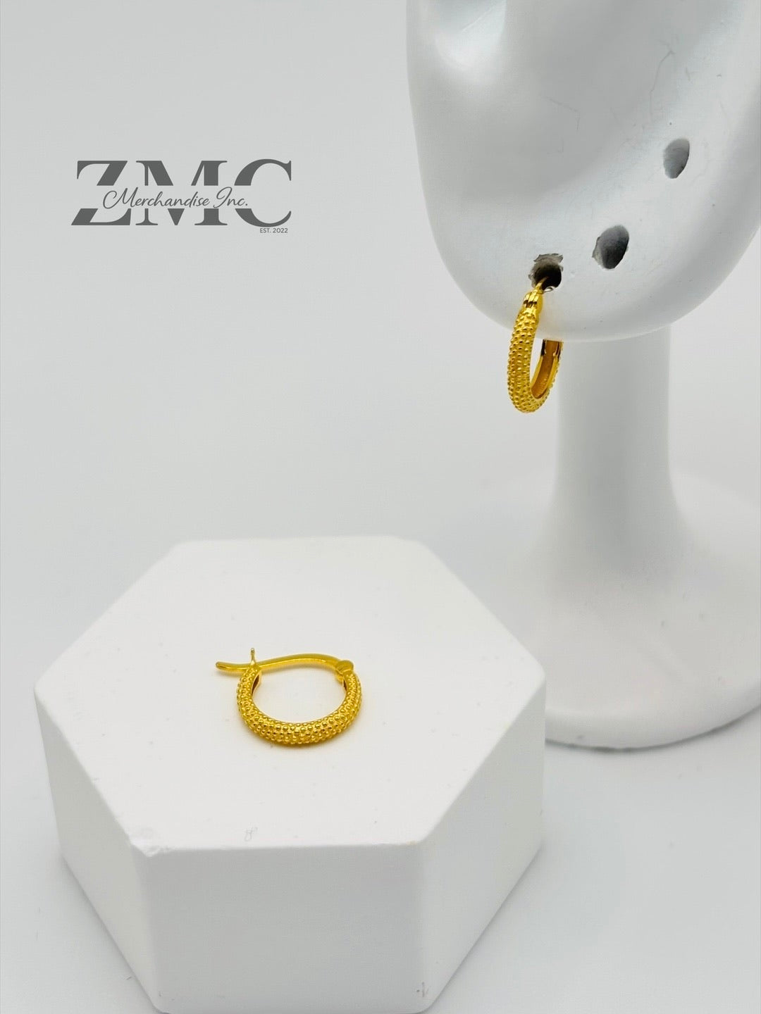 18K Gold Kids Huggies Loop Earrings