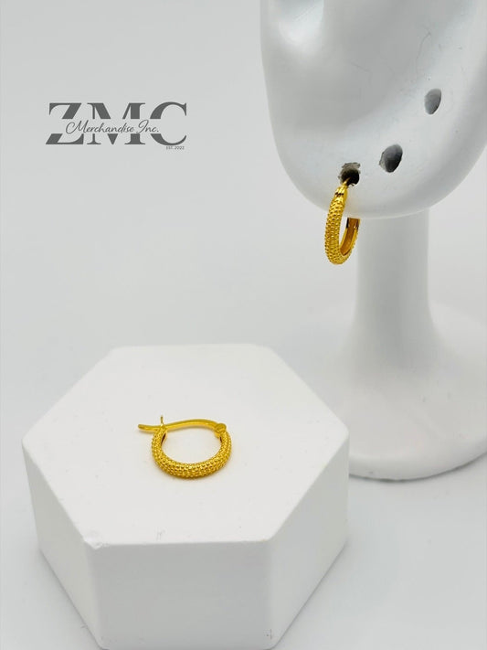 18K Gold Kids Huggies Loop Earrings