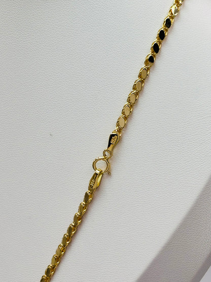 18K Gold Slim Damascus Chain