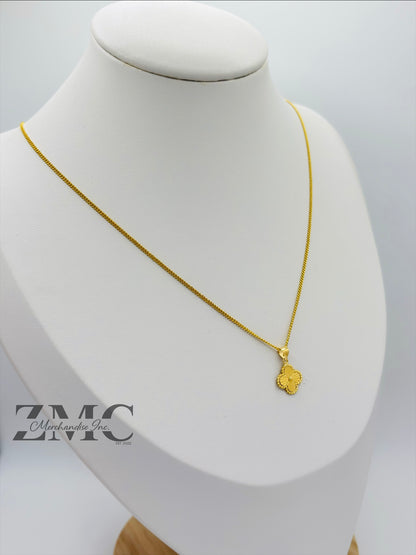 18K Gold Clover Necklace