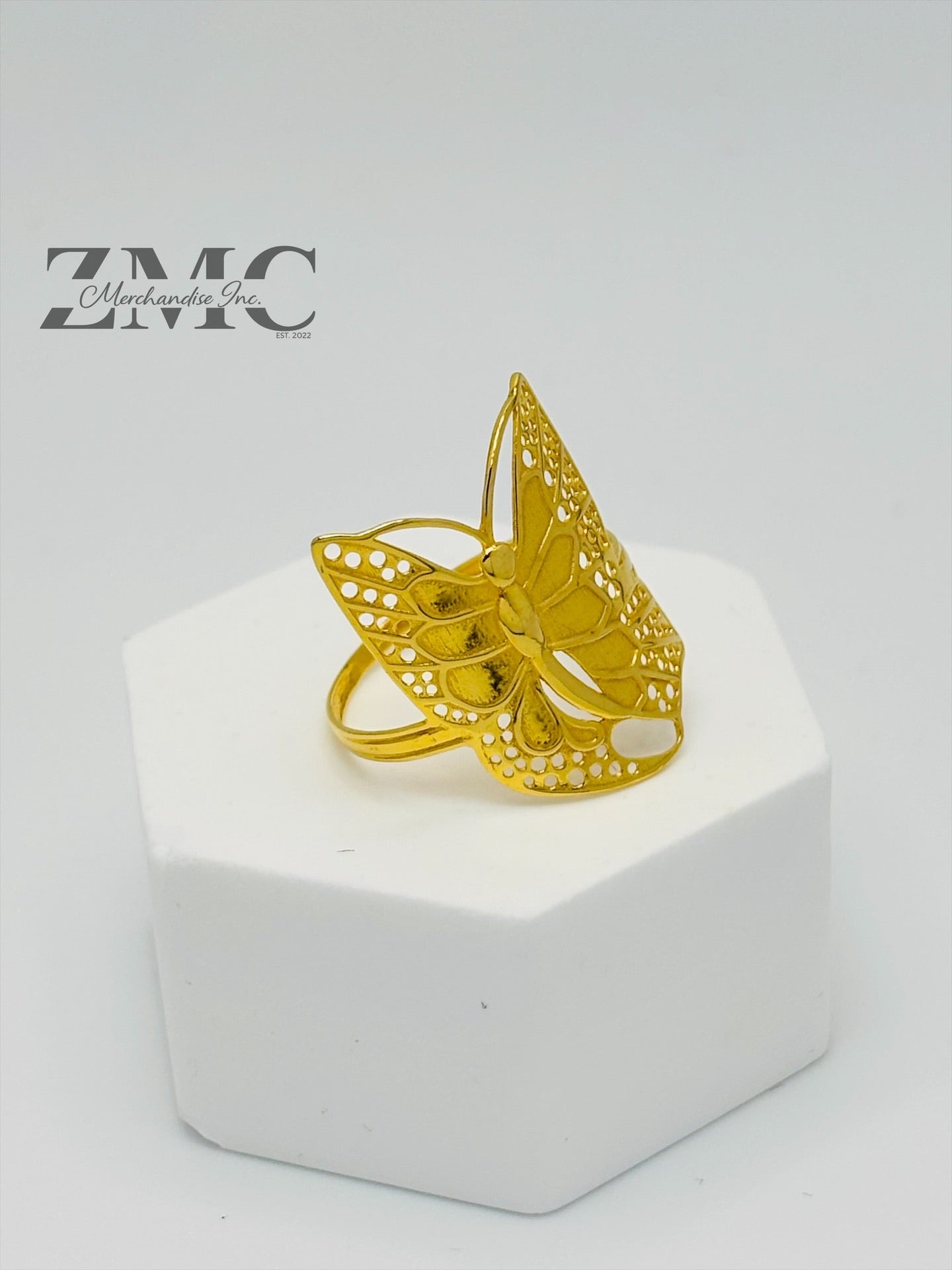 18K Gold Butterfly Ring
