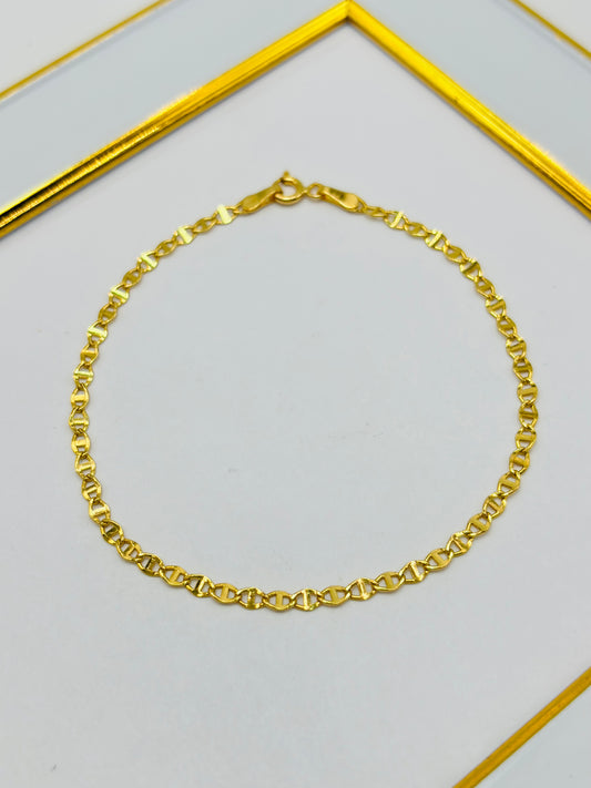18K Gold Flat G Bracelet
