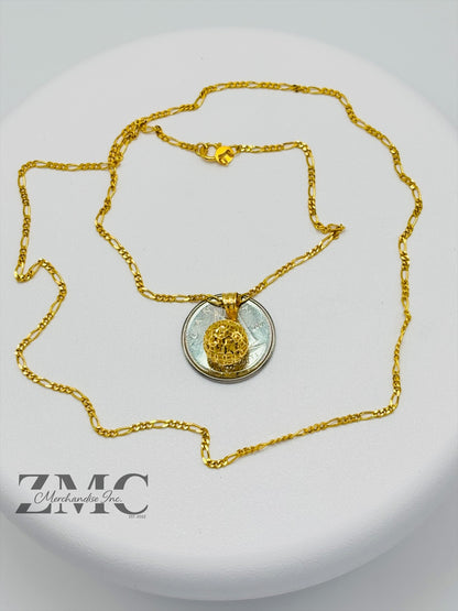 18K Gold Money Catcher Ball Necklace