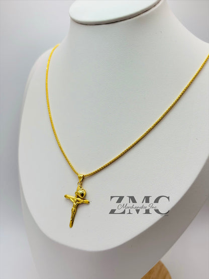 18K Gold Cross Pendant