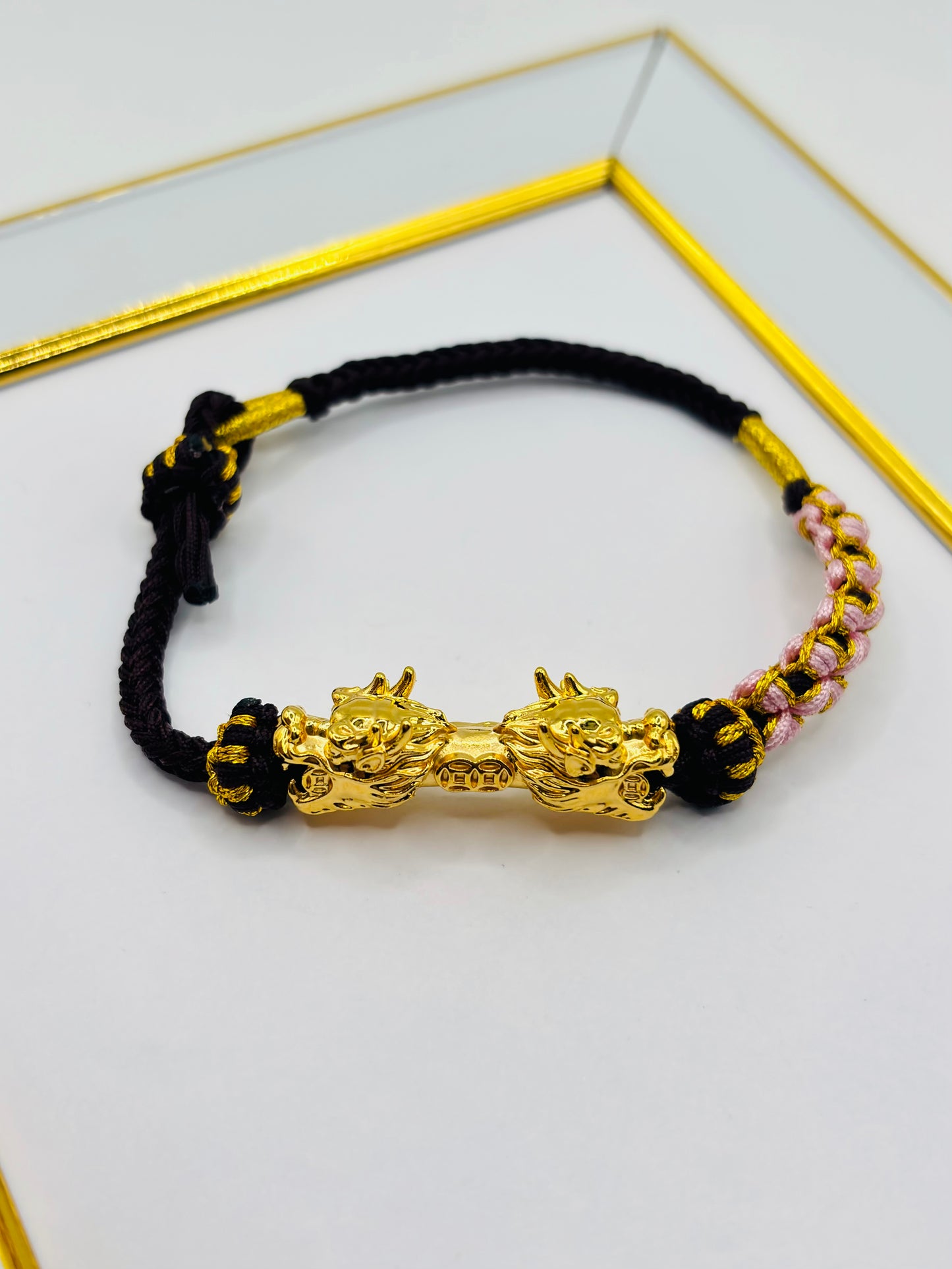 18K Gold  Lucky Dragon Bracelet  ( Hollow Empty Inside) Sakura XXL