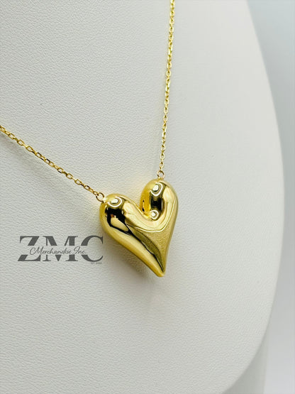 K18 Japan Gold Attached Heart Necklace