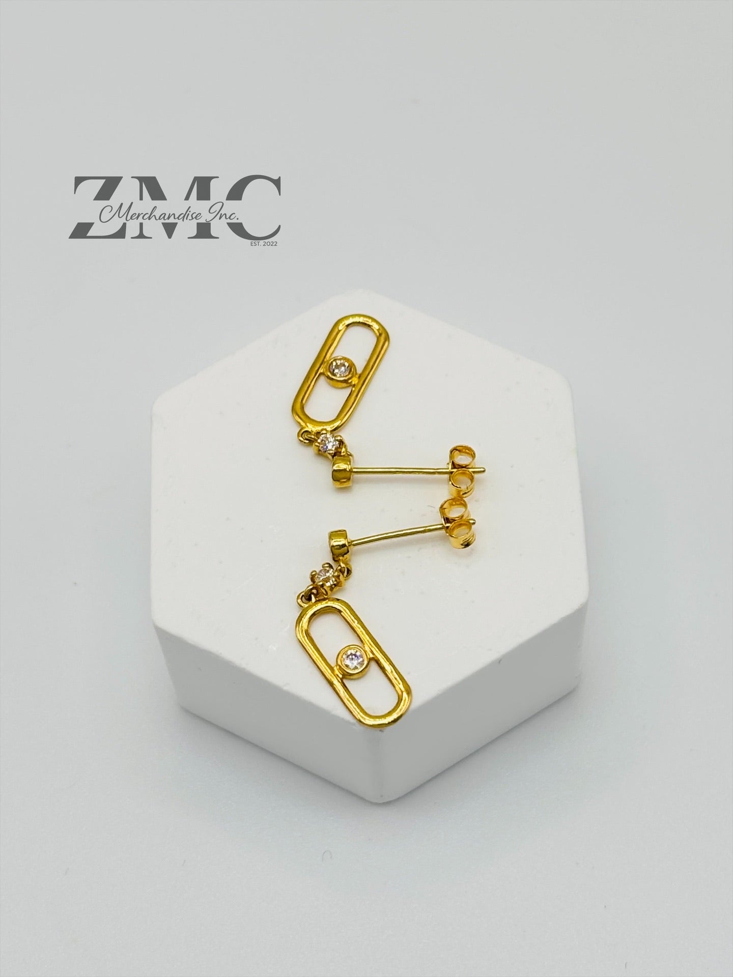 18K Gold Dangling Earrings