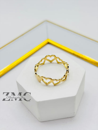 18K Gold Heart Ring
