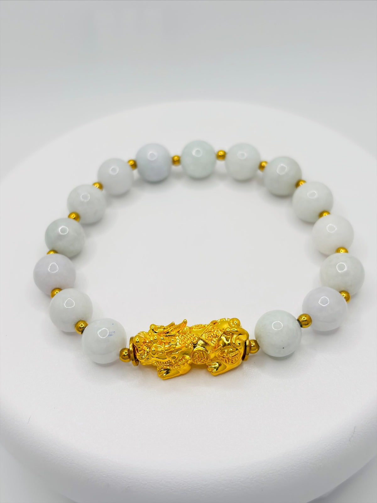 18K Gold Lucky Piyao/ Pi Xiu Jade Bracelet( Hollow Empty Inside) XXL PIYAO