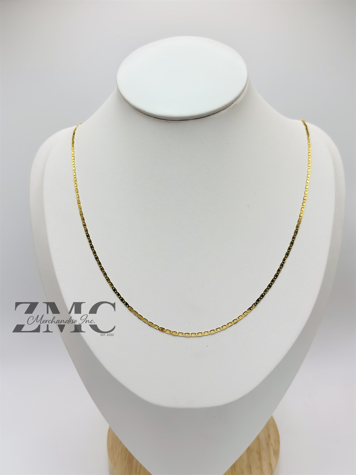 18K Gold G Flat Chain