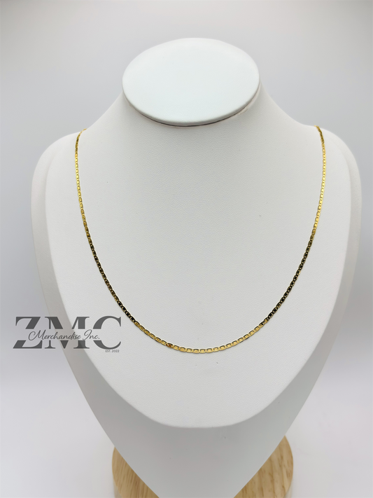 18K Gold G Flat Chain