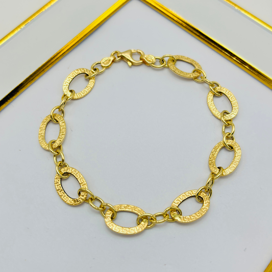 18K Gold F Bracelet 9.3 mm width