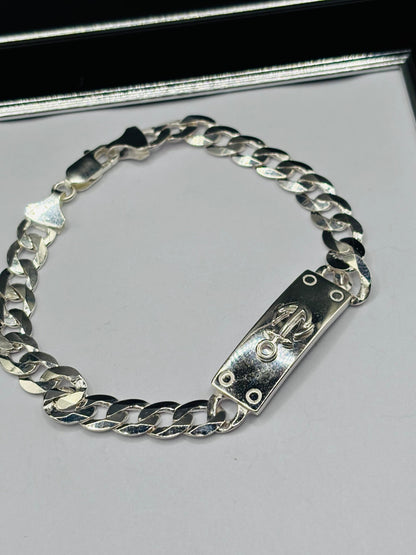 S925 Silver Anchor Bracelet