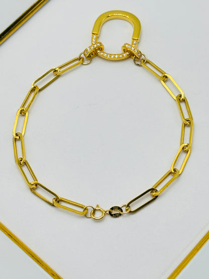 18K Gold Interlock Bracelet
