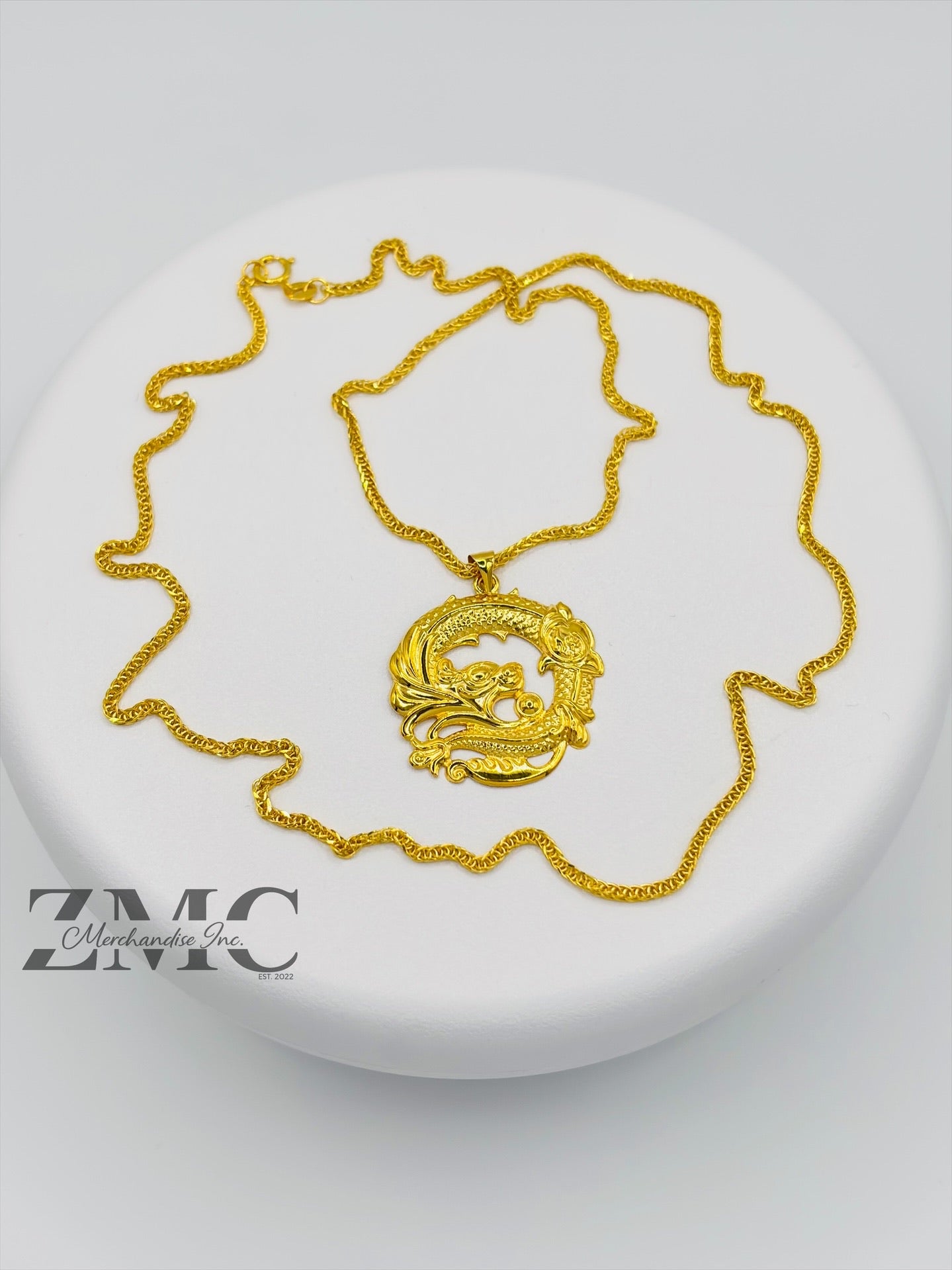 18K Gold Dragon Necklace
