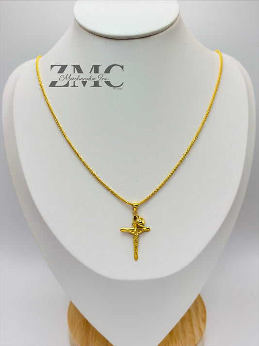 18K Gold Cross Pendant