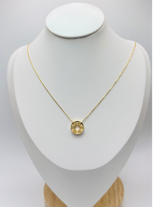 18K Gold Love Attached Necklace