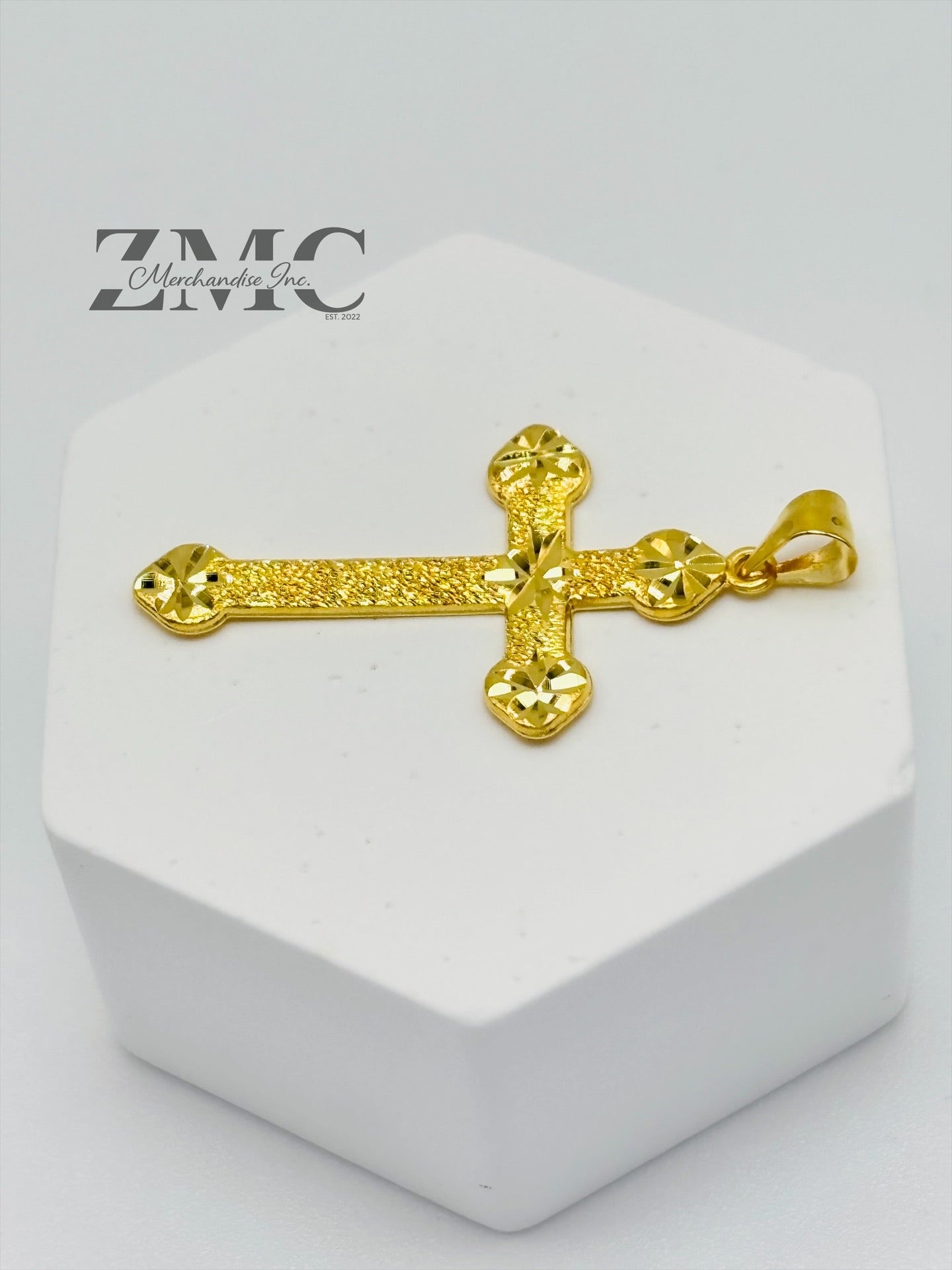 18K Gold Cross Pendant