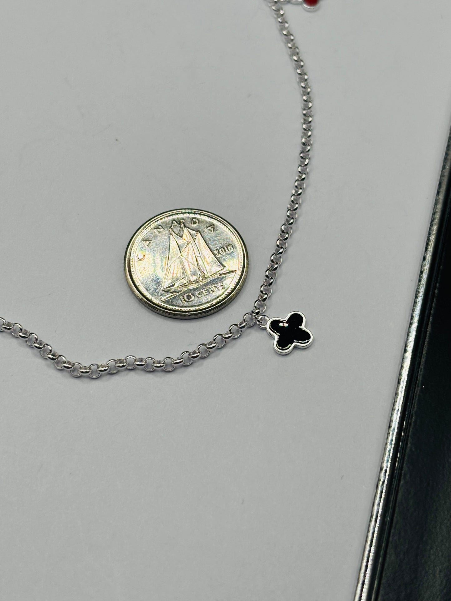 S925 Silver Clover Anklet